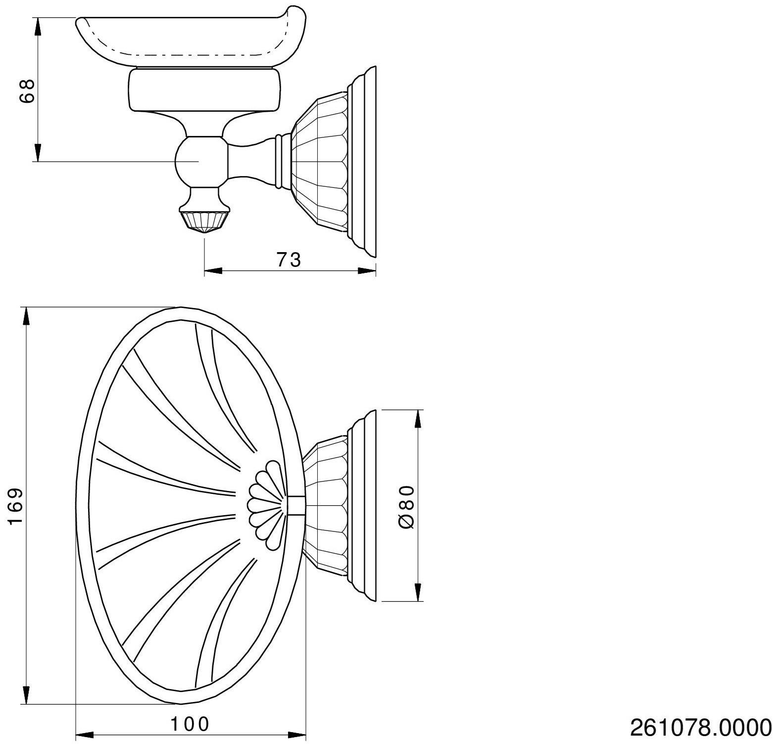 Bronces Mestre Portasapone a muro Boutique 261078.0000.50 - Вид №1