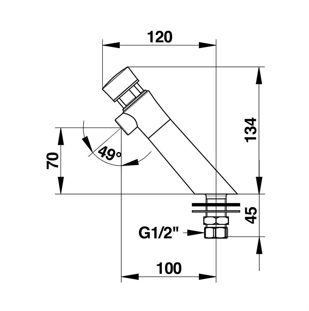 Порционный кран Presto Neo S 65210 для раковины 65210.0 - Вид №1