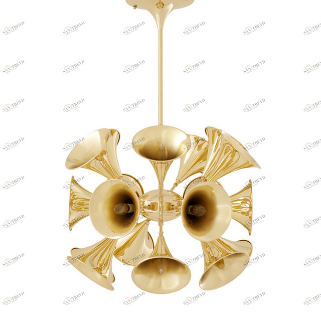 Люстра Miles Davis от Eichholtz 109388 EICHHOLTZ ДИЗАЙНЕРСКИЕ, EICHHOLTZ 060550 Латунь 