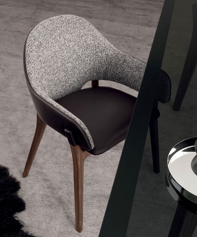 Мягкий стул из кожи и ткани с подлокотниками i 4 Mariani LIV ARCH-00023109 - Вид №8