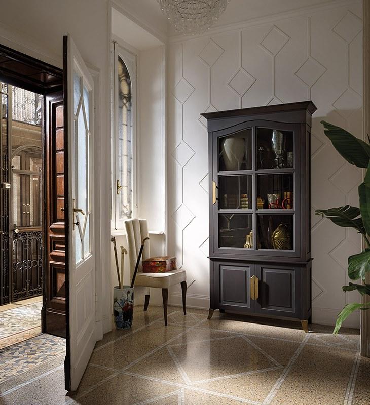 Prestige Лакированная витрина из дерева и стекла Capricci Cvc041b - Вид №3