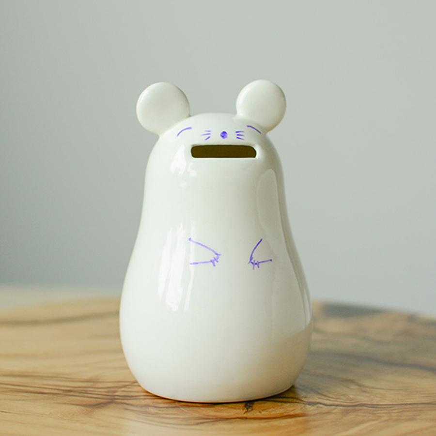 MOU-1-02 Копилка разбивная «мышка-матрешка» Экочеловеки 