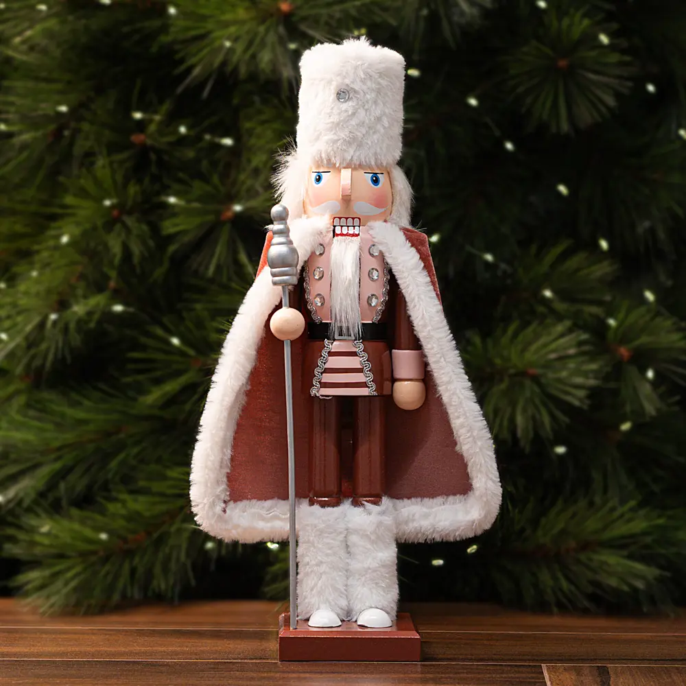 89368997 Декоративная фигура Щелкунчик деревянный 37x10 см STLM-1523461 Santreyd Christmas