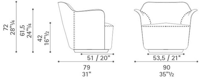 Poltrona Frau Кресло с подлокотниками La collezione - divani e poltrone sun-id-1366281 - Вид №3
