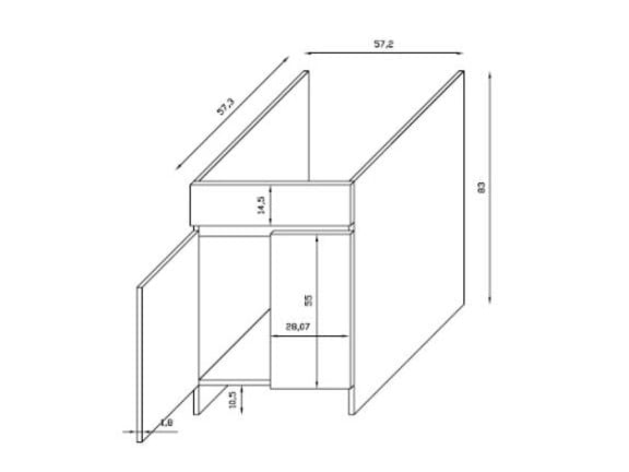 Шкаф для белья со стиральной машиной Galassia ATHENA ARCH-00098392 - Вид №2