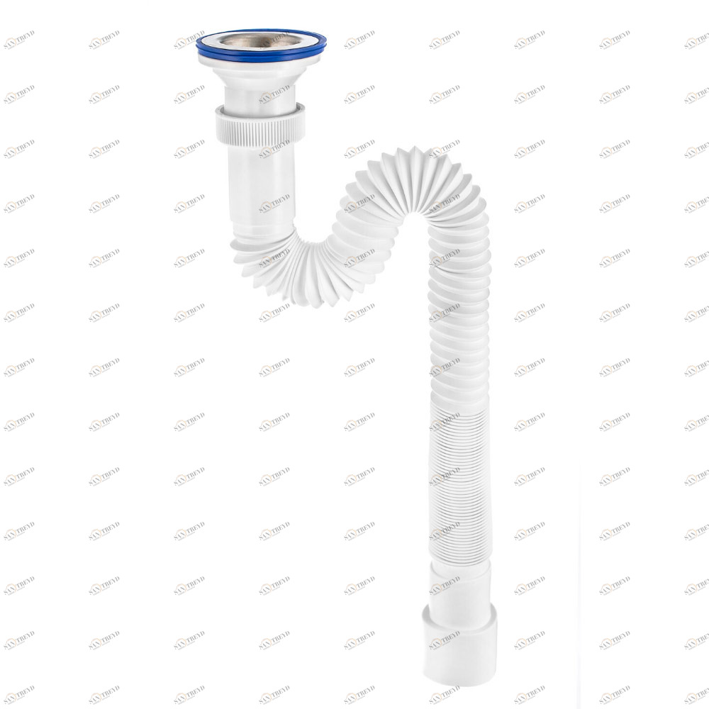 Сифон гофрированный "Элит" (30980632) с нерж.чаш. д.70мм, 1200мм (1 1/2"-д.40/50) 30980632 Santreyd 