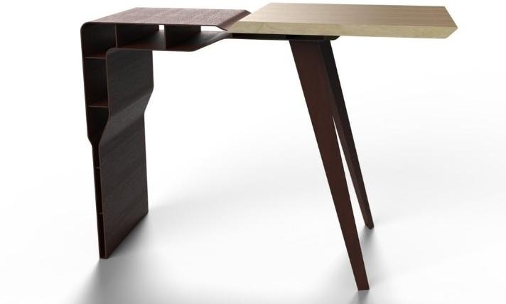 TrackDesign Консоль из стали и дерева с полками  Tt0677000  - Вид №1