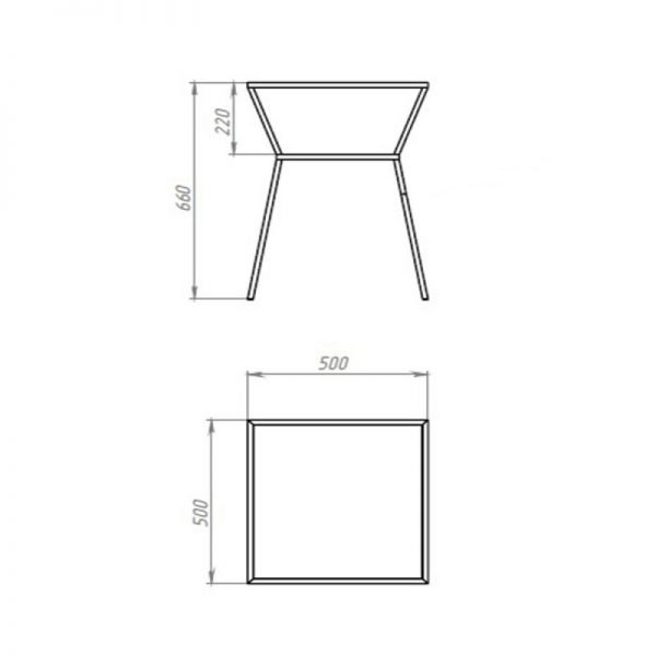 Приставной столик стеклянный с полками и золотым каркасом 50 см "Алмаз" FOR MISS  264012 Золото;прозрачный  - Вид №4