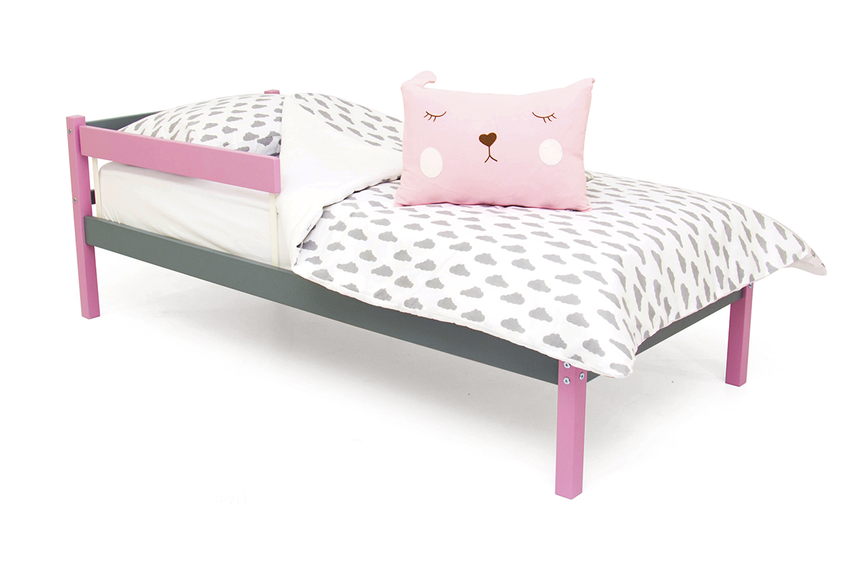 Детская кровать Svogen classic лаванда, графит БЕЛЬМАРКО  326805 Розовый;серый Santreyd  - Вид №1