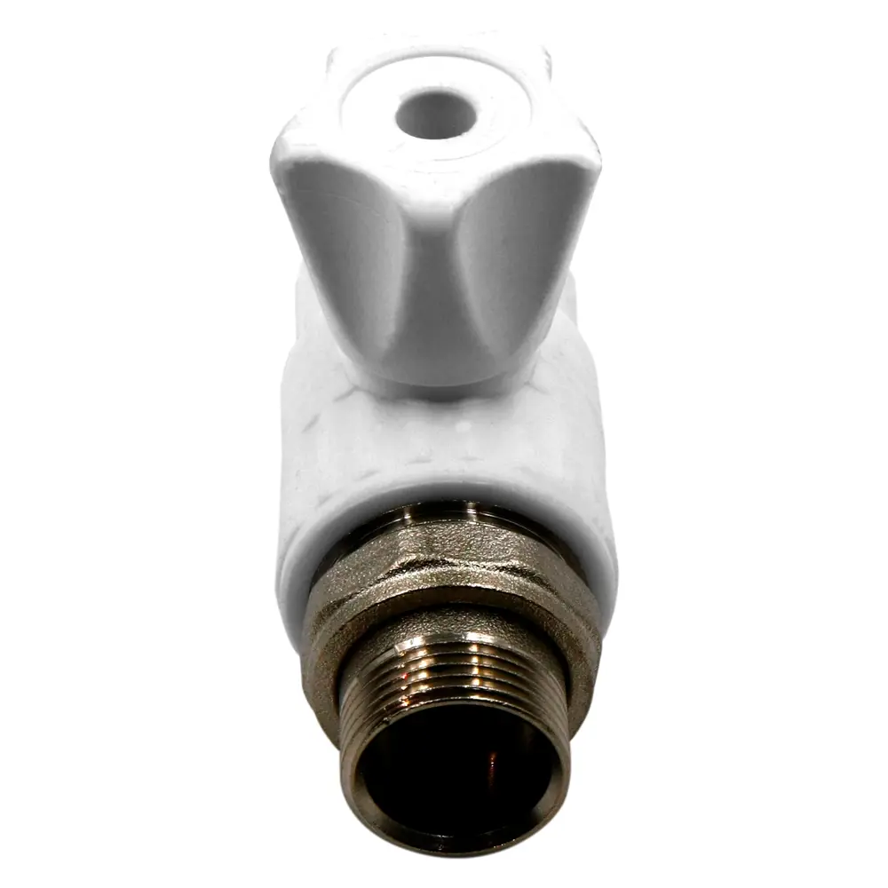 Кран для радиатора прямой Ростерм 1/2"x20 мм полипропилен ручка барашек STLM-2061172 - Вид №2