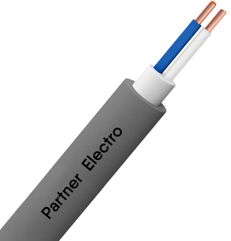 Кабель Партнер-Электро NYM 2x2.5 5м для стационарной электропроводки 14157957