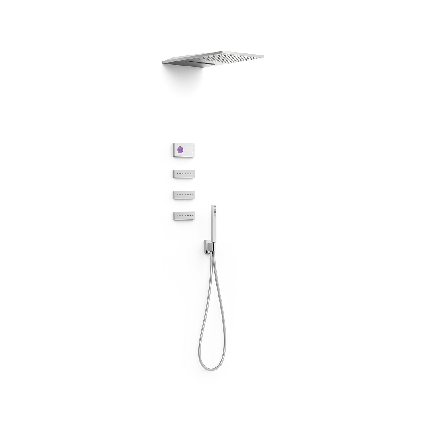 SHOWER TECHNOLOGY 4-ходовой встраиваемый электронный термостатический смеситель для душа, набор для душа-09286408 TRES Electronic