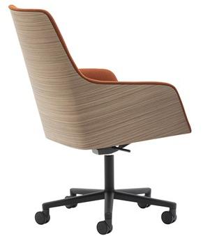 Andreu World Офисное кресло руководителя с 5 спицами на колесах и средней спинкой Alya executive So1478 - Вид №2