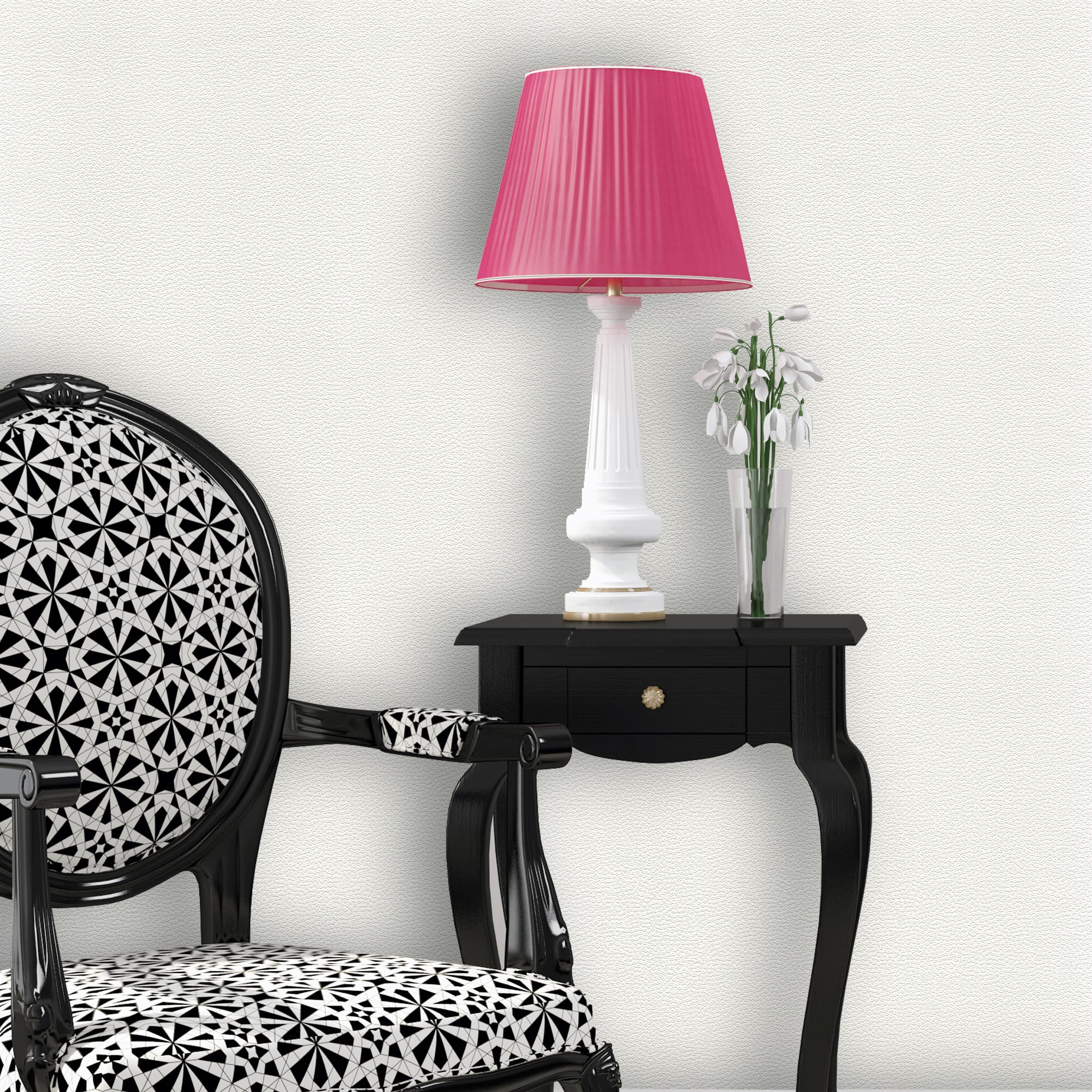 82399685 Обои виниловые белые 0.53 м 0003-4 Однотон Santreyd  - Вид №2