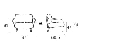 Тканевое садовое кресло с подлокотниками emu Angel ARCH-00120572 - Вид №7