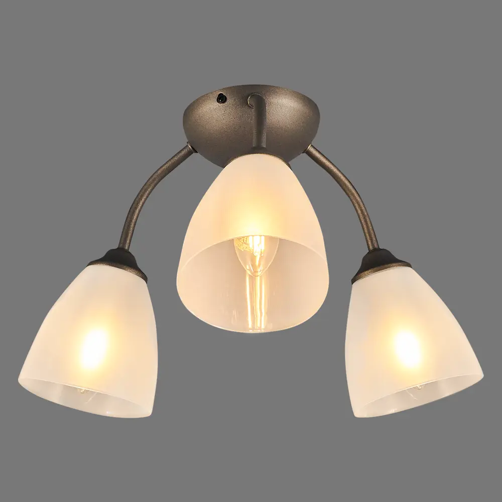 Люстра потолочная «Найс дарк», 3 лампы, 6 м², цвет бронзовый графит Vitaluce STLM-2063820 - Вид №2