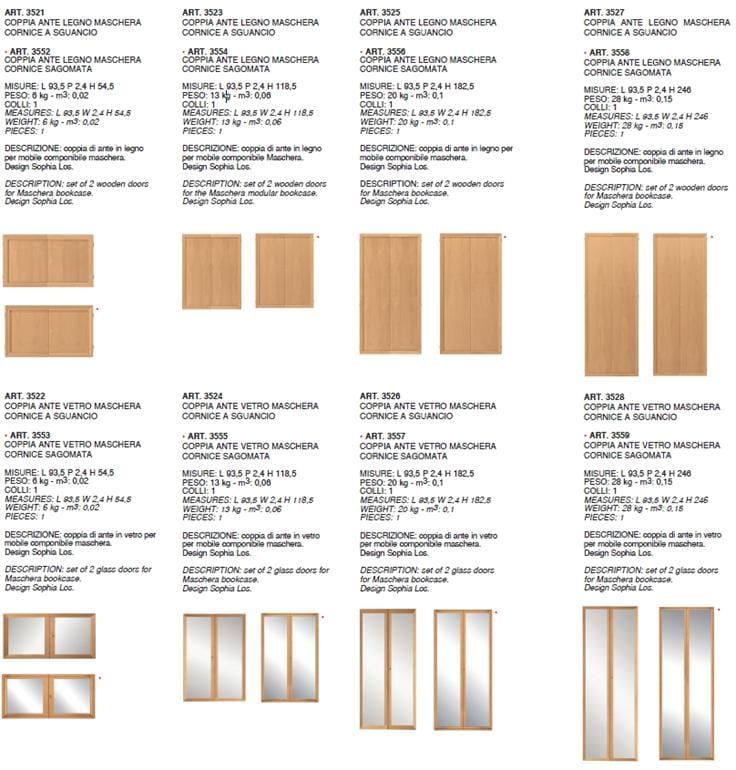 Секционный книжный шкаф из вишни Morelato Maschera ARCH-00115009 - Вид №6