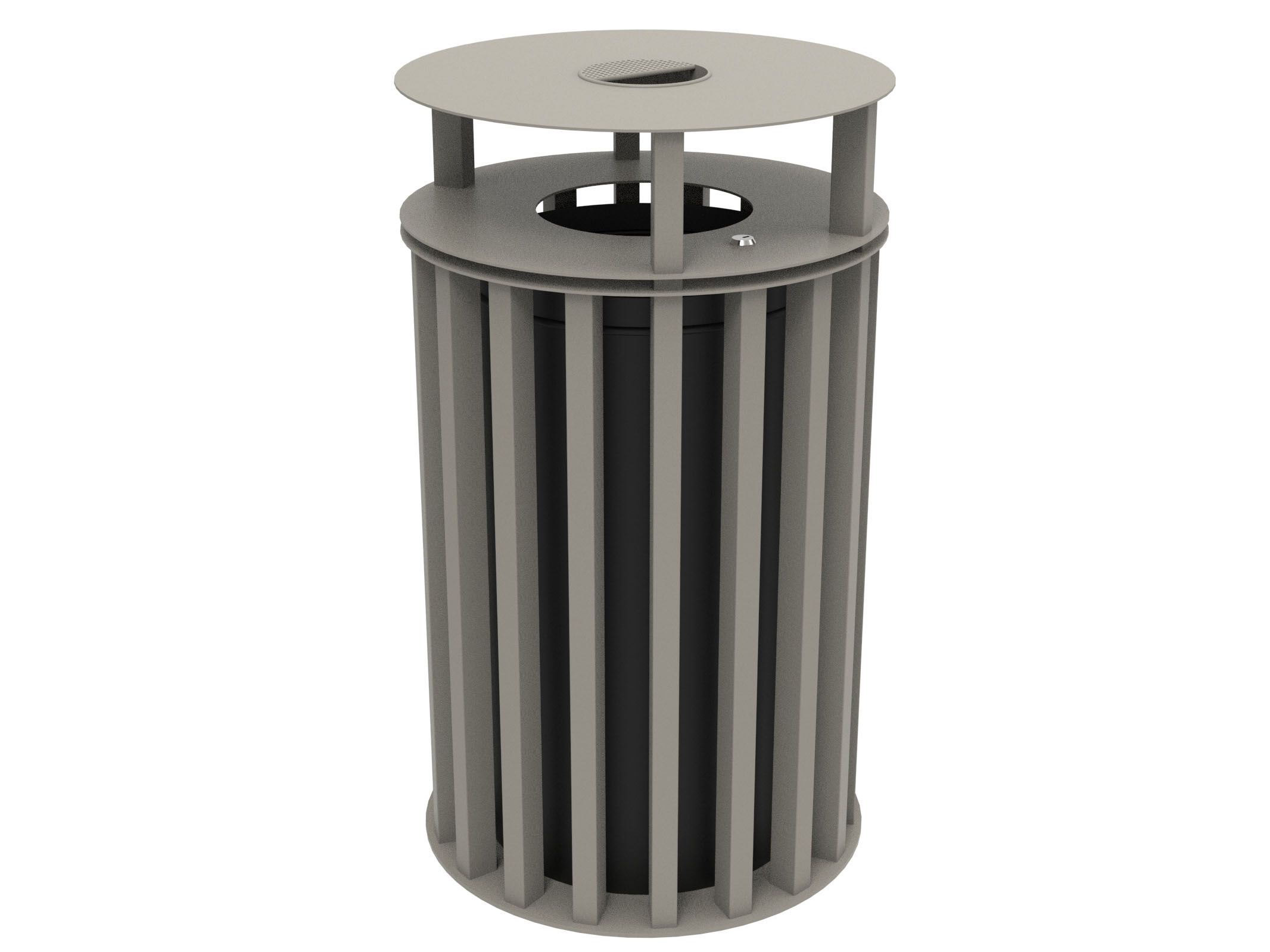 Оцинкованная стальная корзина для мусора с пепельницей Lazzari Динамо ARCH-00058102