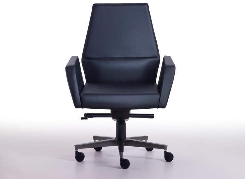 i 4 Mariani Кожаное кресло руководителя с подлокотниками на колесиках со средней спинкой Kefa sun-id-1465604 - Вид №1