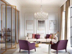 Подвесной светильник с кристаллами