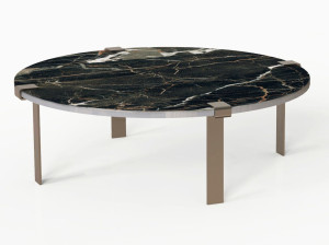 Керамический круглый низкий журнальный столик