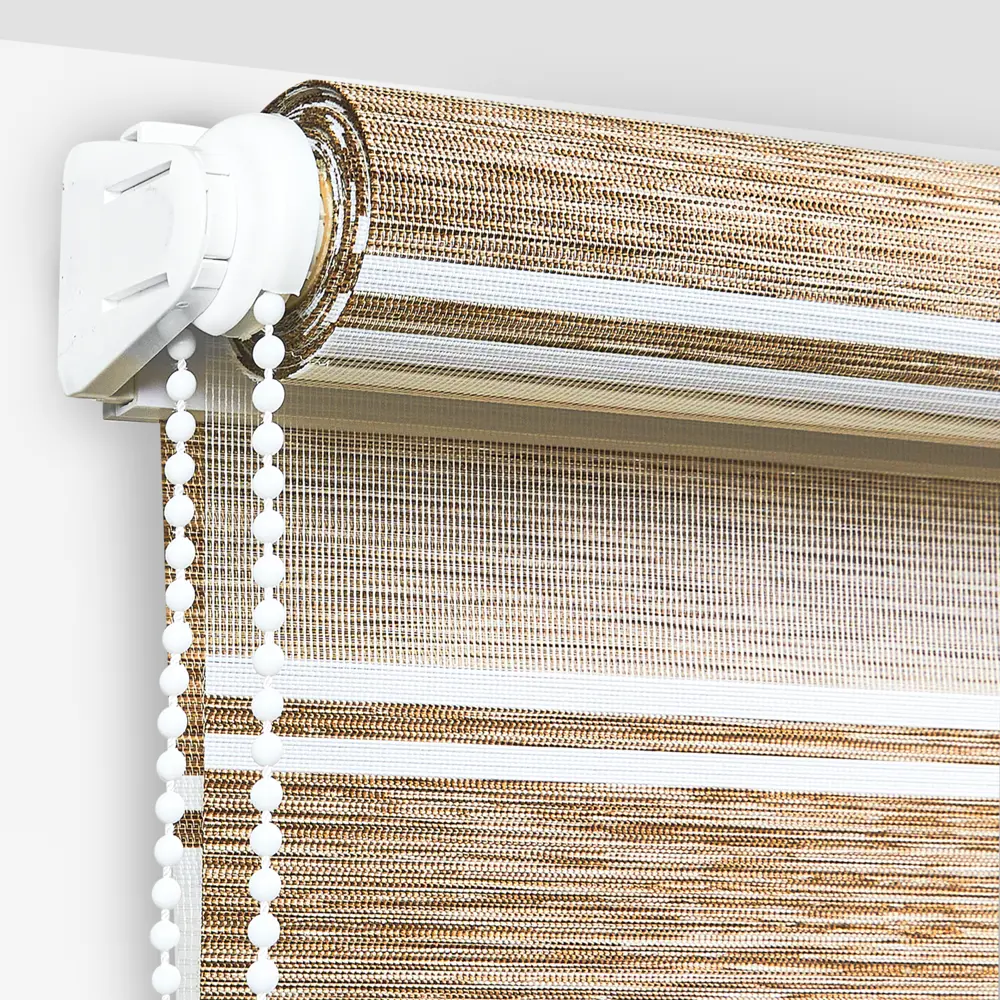 Штора рулонная день-ночь Дэли 140x175 см коричневая MIAMOZA STLM-2081238 - Вид №2