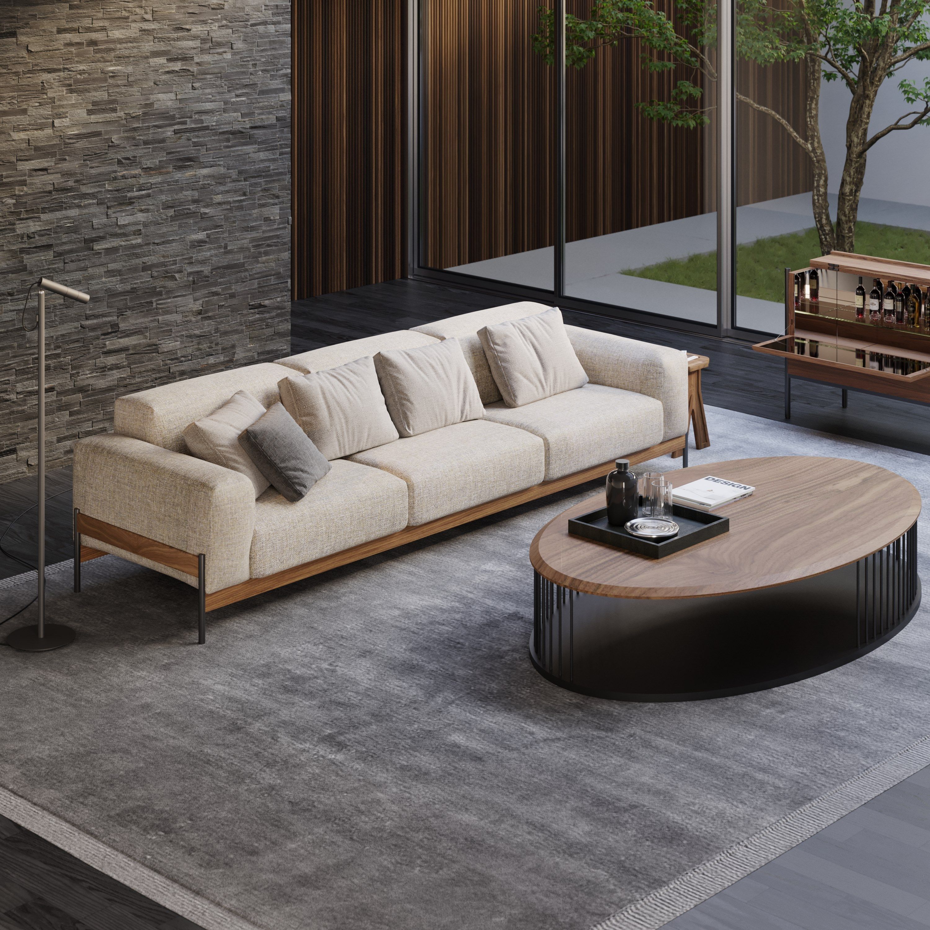 3-местный тканевый диван Wewood Bowie ARCH-00069877 - Вид №3