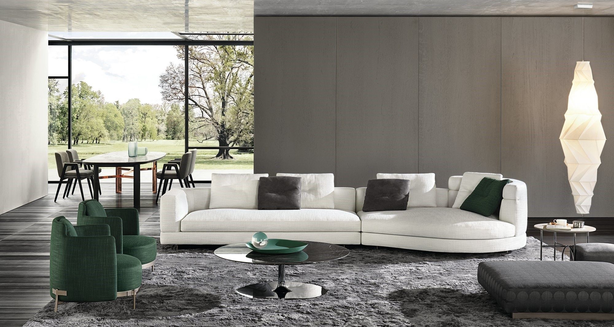 Модульный угловой диван из ткани Minotti ALEXANDER ARCH-00105167 - Вид №8