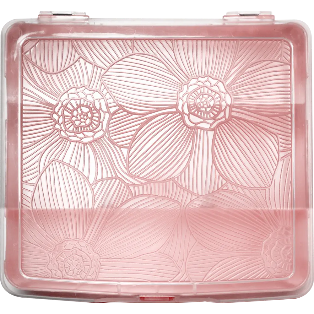 Органайзер для хранения S 14x13.5x4.1 см пластик с крышкой цвет розовый Santreyd STLM-2127046 - Вид №2