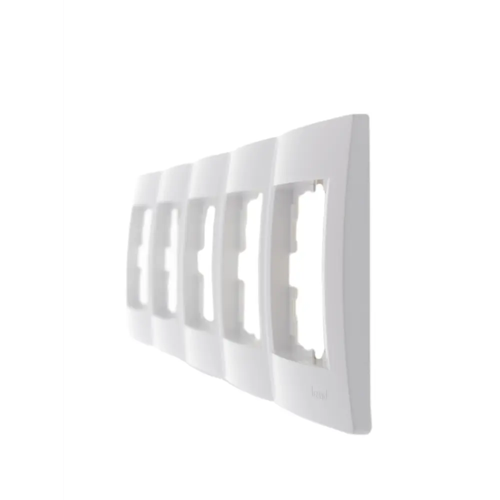 Рамка для розеток и выключателей Lezard Karina 5 постов горизонтальная цвет белый STLM-2130142 - Вид №2