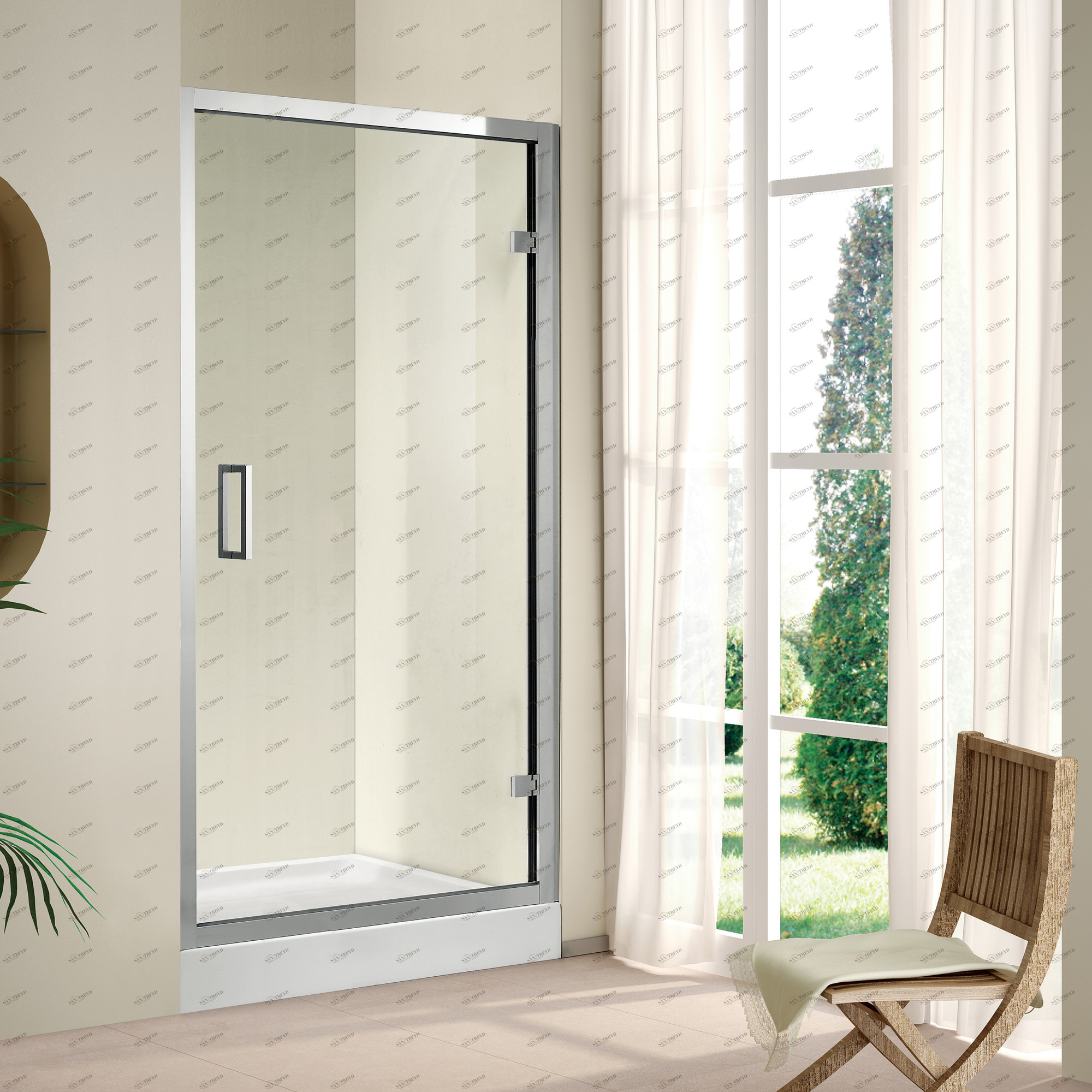 Душевая дверь в нишу CEZARES PORTA-D-B-11-80-C-Cr