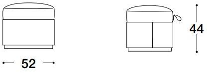 VOLPI Пуф с мягкой подкладкой на колесиках Luigi volpi Lv-42003 - Вид №1