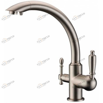 Zorg ZR 314 YF-33 Nickel Смеситель для кухни Zorg 325х230 мм 