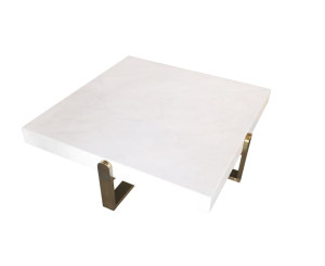 Квадратный журнальный столик из искусственного мрамора