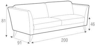 Sits Мягкий 3-х местный диван из ткани Koriander sun-id-1474981 - Вид №5