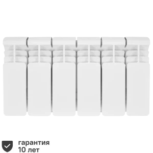 Радиатор секционный Rifar Alum RAL20006 200/90 6 секций боковое подключение алюминий белый