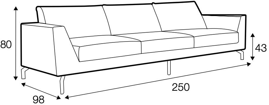 Sits Мягкий 3-х местный диван из ткани Ohio sun-id-1441392 - Вид №1