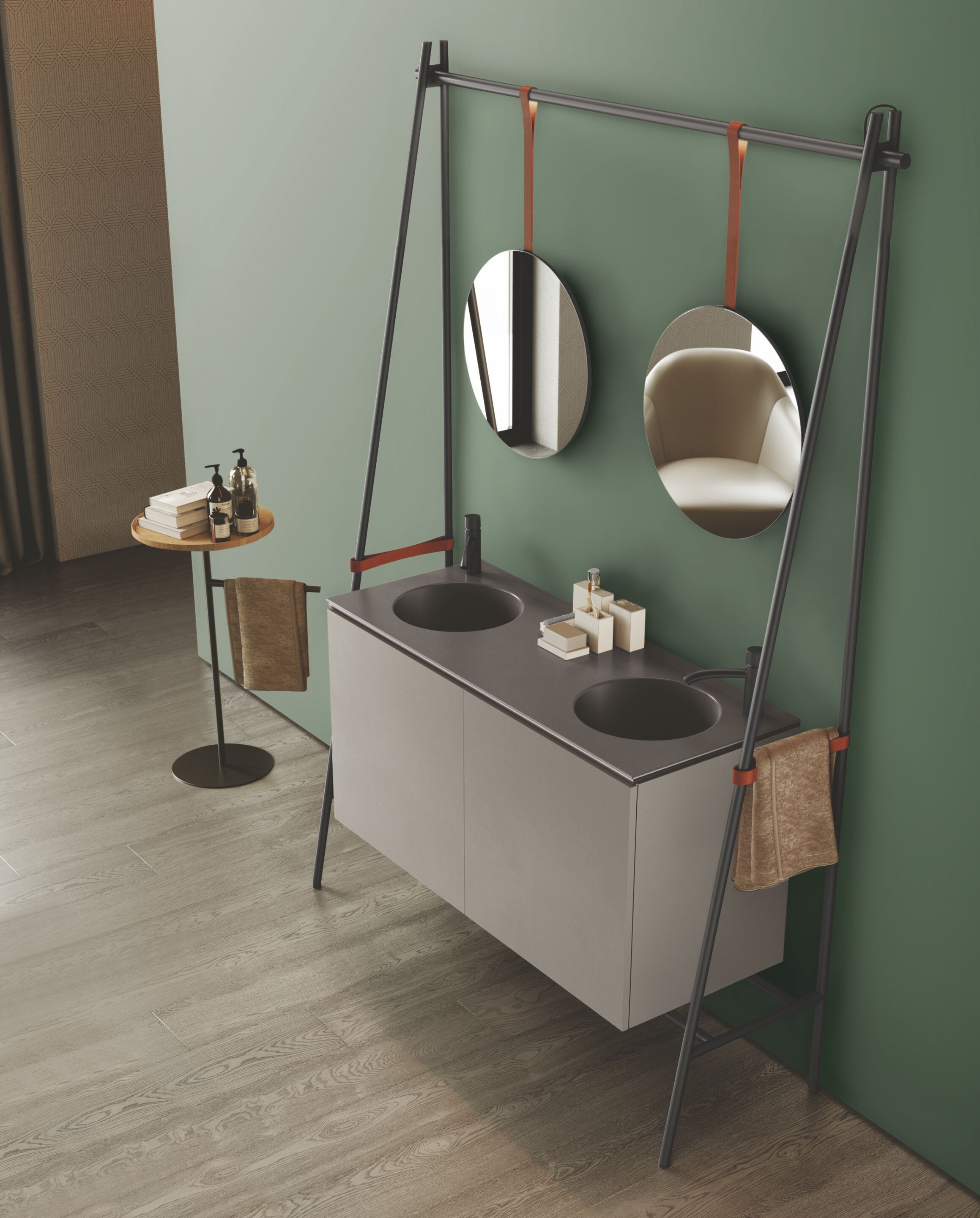 Двойная раковина с рамой из нержавеющей стали и светодиодом COLAVENE 20.20 Skyland ARCH-00064985 - Вид №3