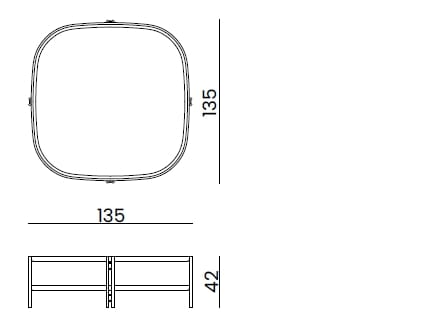 Зеркальный стеклянный квадратный журнальный столик Bizzotto Italia Atmosphera ARCH-00098270 - Вид №3