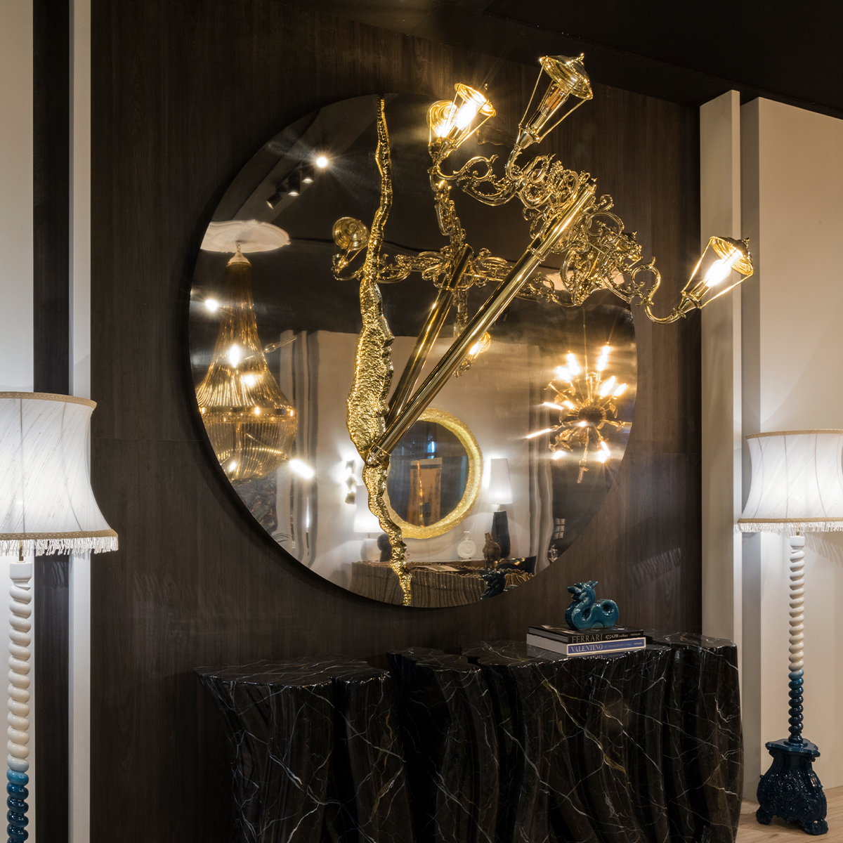 Зеркала Lumiere Round Mirror Covethouse BOCA DO LOBO  - Вид №1