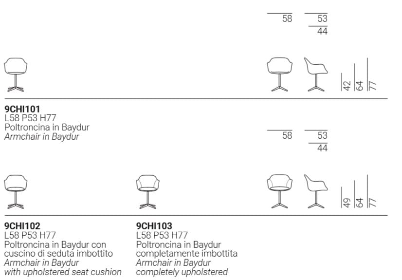 Кожаный стул с подлокотниками Marelli Chia ARCH-00009473 - Вид №5