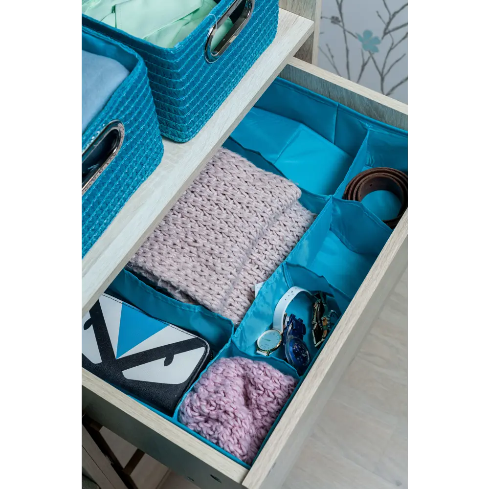 Органайзер для ящиков Spaceo 49х33х11 см цвет голубой STLM-2193886 - Вид №3