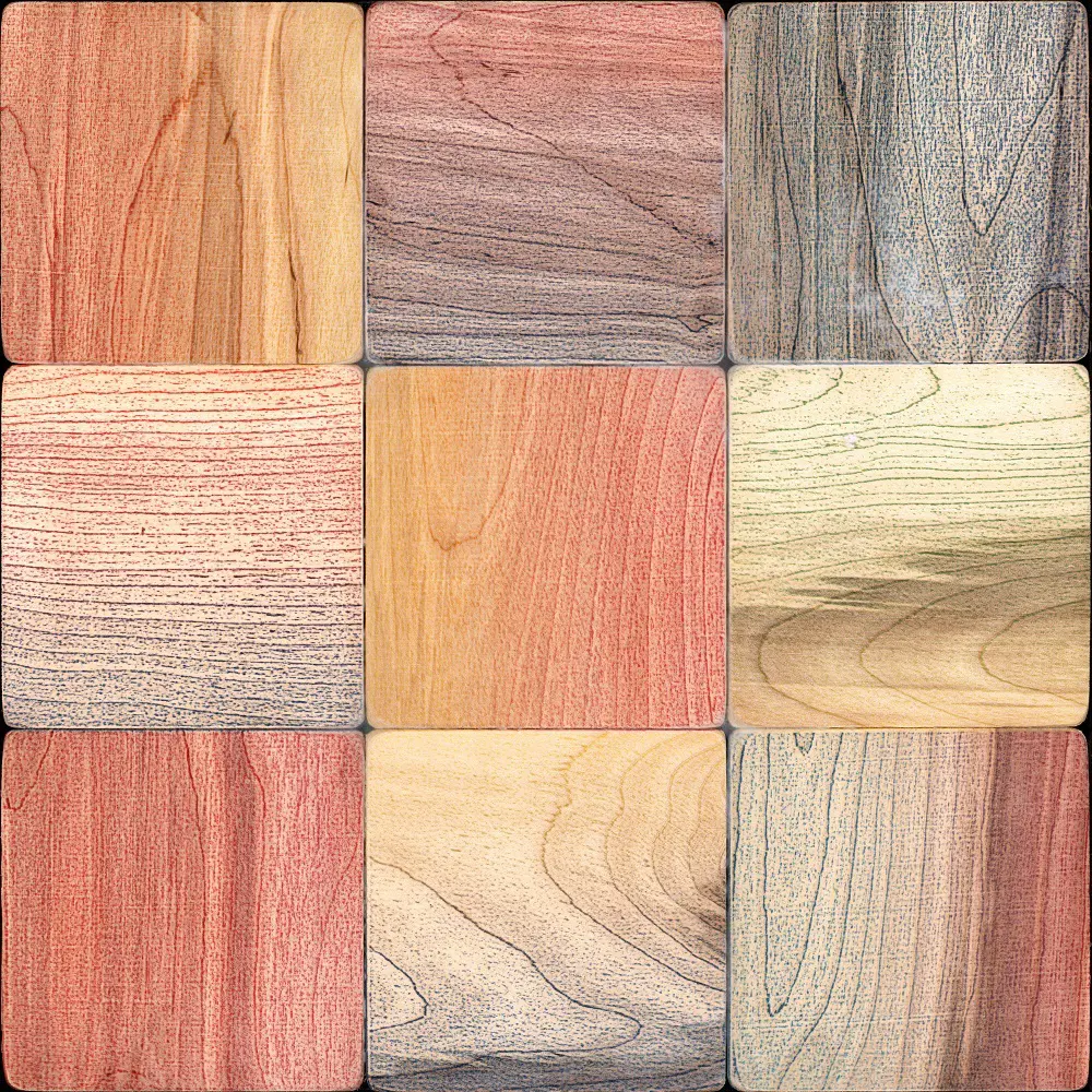 Деревянная мозаика ПАЙК 100x100 мм 300x300 мм Santreyd STLM-2131385 - Вид №1