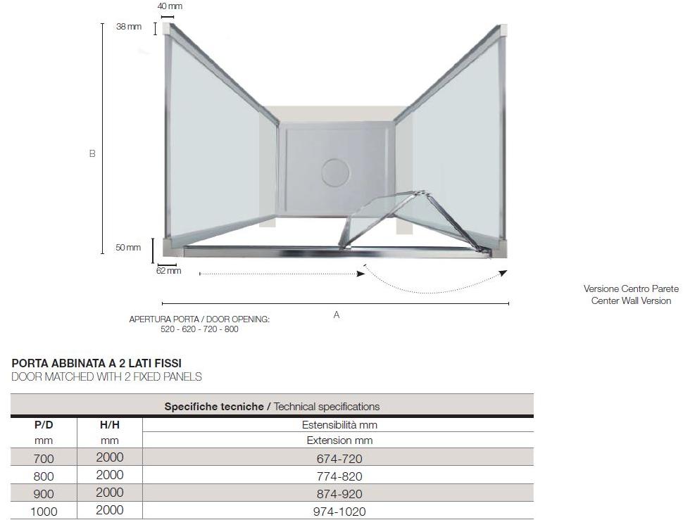 TAMANACO Душевая кабина в центре с откидной дверцей sun-id-1391811 - Вид №2