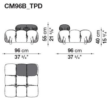 B&B Italia Модульный модульный диван с тафтингом из ткани Camaleonda sun-id-1507570 - Вид №23