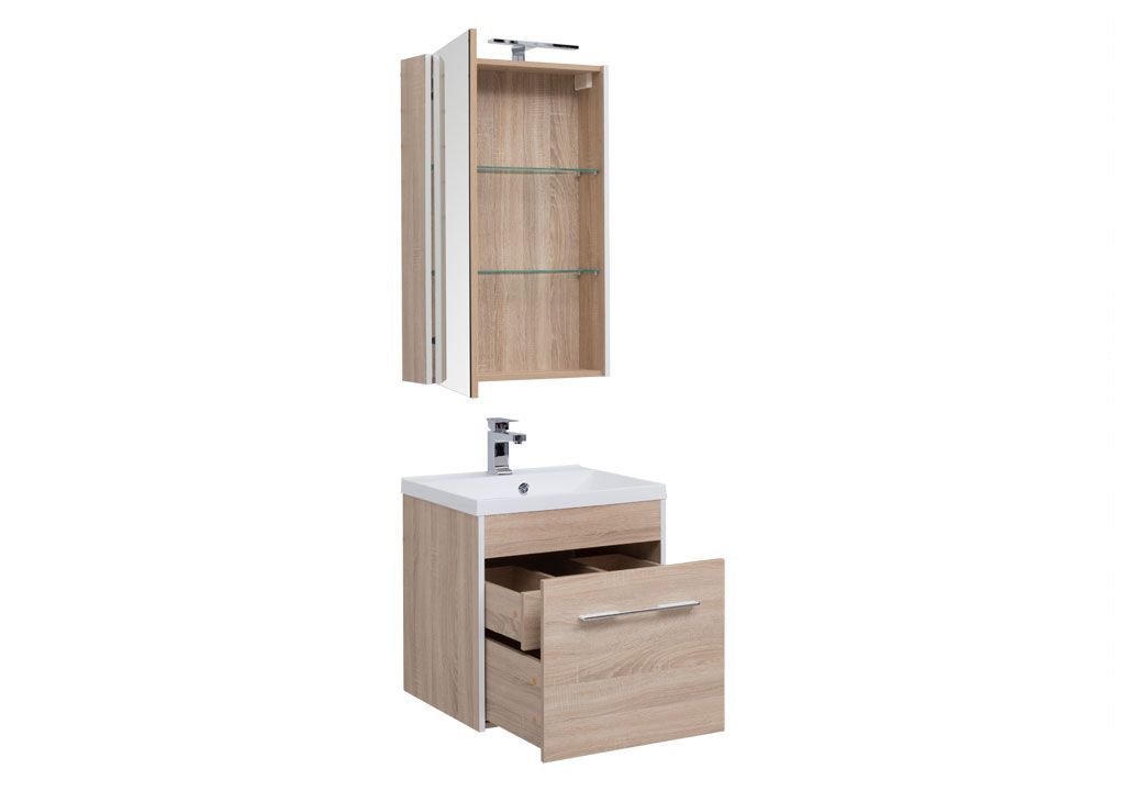 Мебель для ванной Aquanet Августа 58 дуб сонома 00225250 - Вид №1