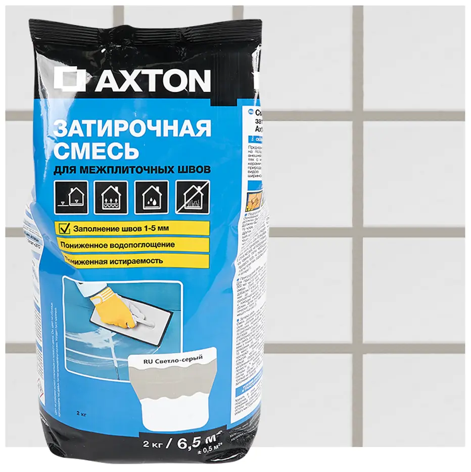 Цементная затирка Axton A110 для идеальных межплиточных швов 82403003