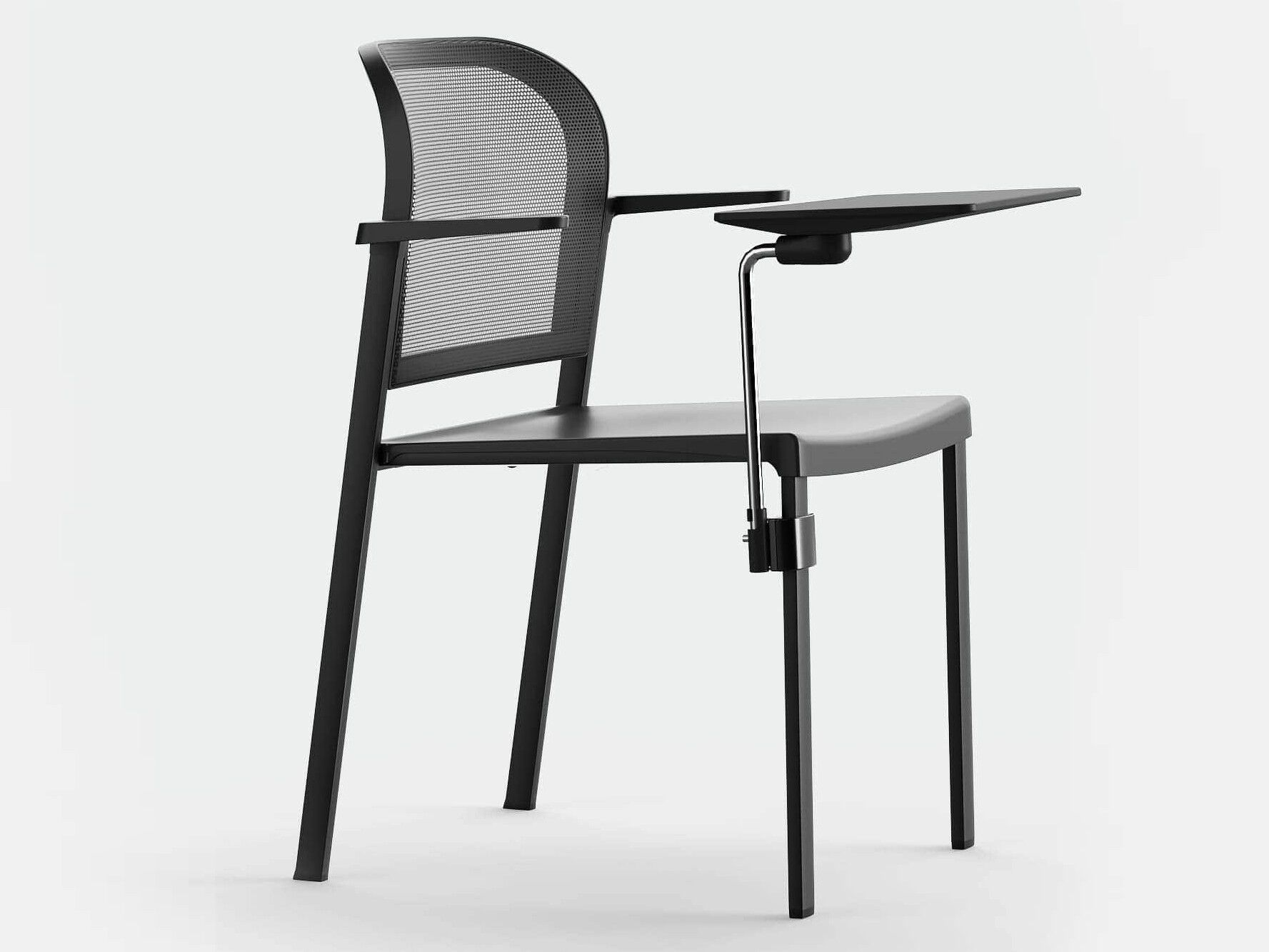 Штабелируемый стул для конференций из ткани с откидным верхом IBEBI био ARCH-00020039