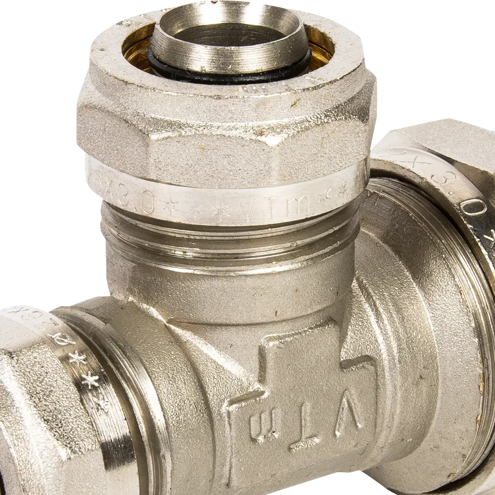 Тройник переходной Valtec 32x26x26 мм никелированная латунь VTM.331 STLM-2202739 - Вид №1