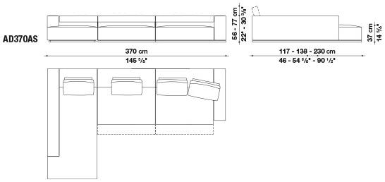 Диван-кресло из ткани Andy '13 Santreyd sun-id-1480652 - Вид №9